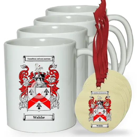Walshe Set of 4 Classic Mugs and Ornaments