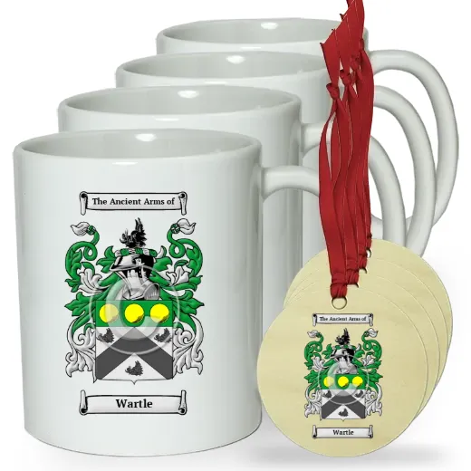 Wartle Set of 4 Classic Mugs and Ornaments