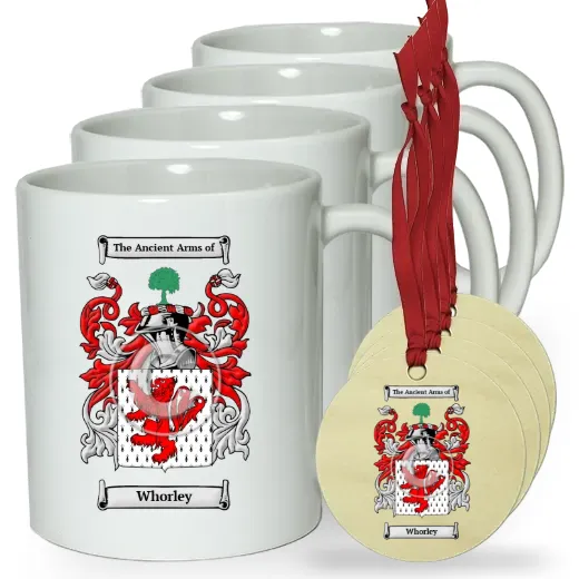 Whorley Set of 4 Classic Mugs and Ornaments