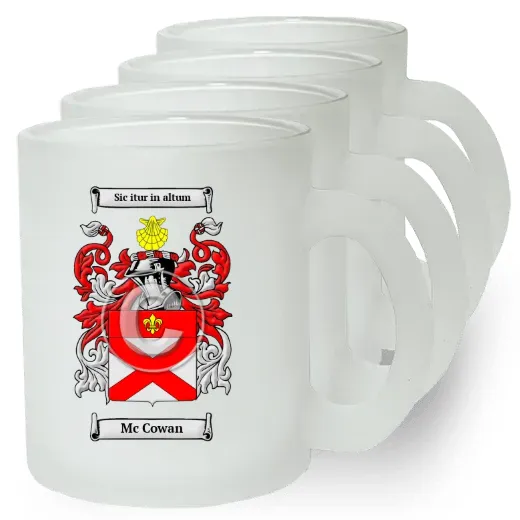 Mc Cowan Set of 4 Frosted Glass Mugs