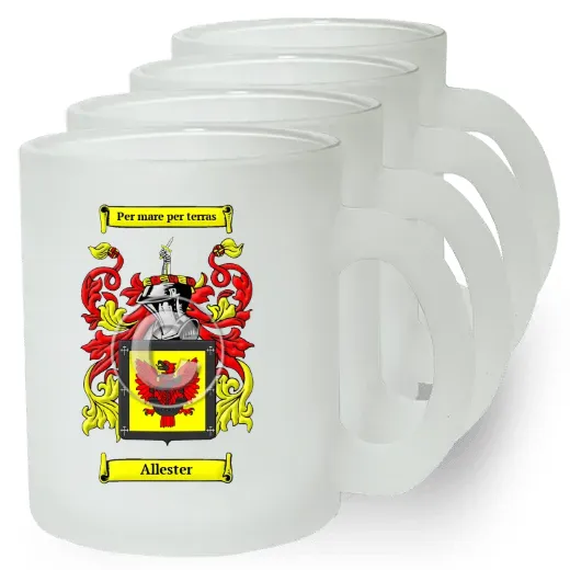 Allester Set of 4 Frosted Glass Mugs