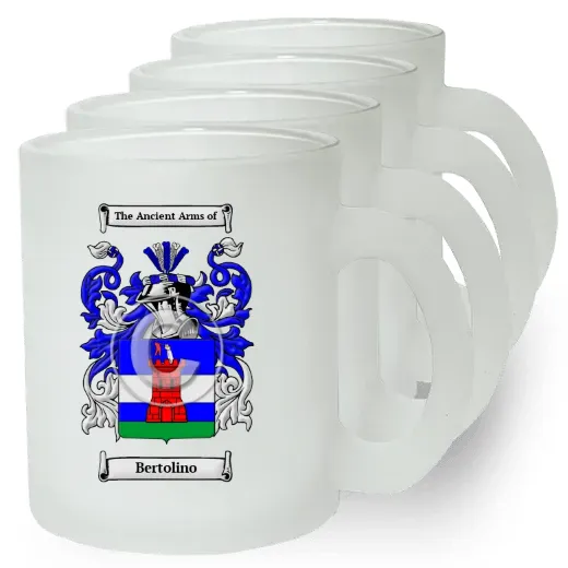 Bertolino Set of 4 Frosted Glass Mugs