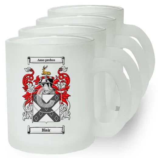 Blair Set of 4 Frosted Glass Mugs