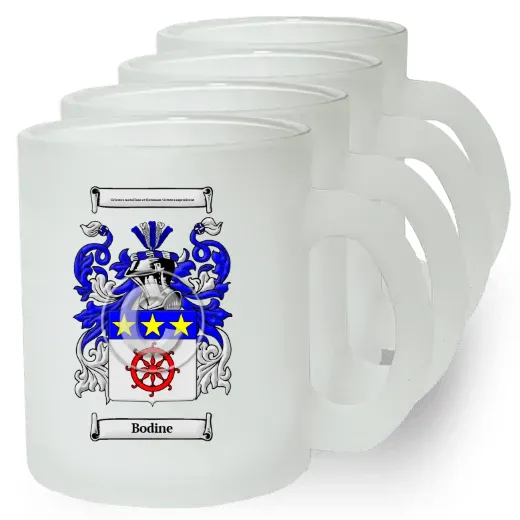 Bodine Set of 4 Frosted Glass Mugs