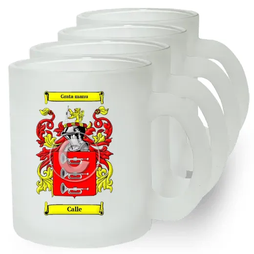 Calle Set of 4 Frosted Glass Mugs