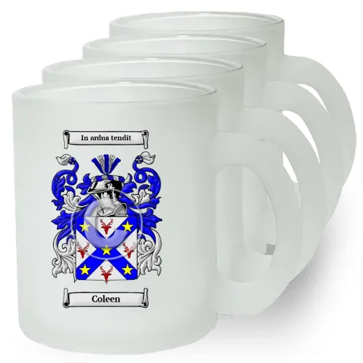 Coleen Set of 4 Frosted Glass Mugs