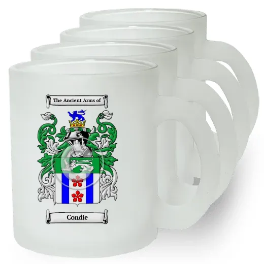 Condie Set of 4 Frosted Glass Mugs