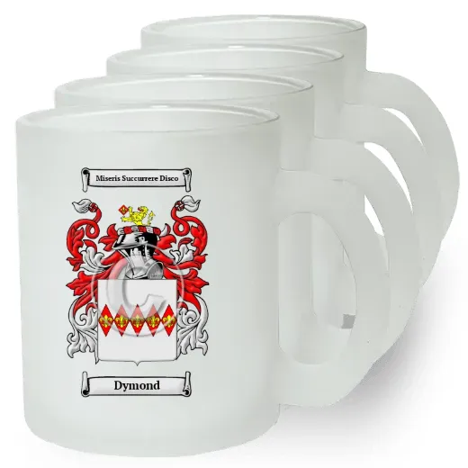 Dymond Set of 4 Frosted Glass Mugs