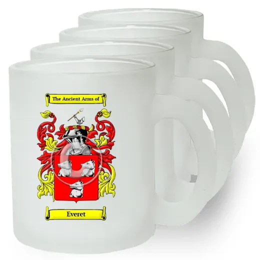 Everet Set of 4 Frosted Glass Mugs