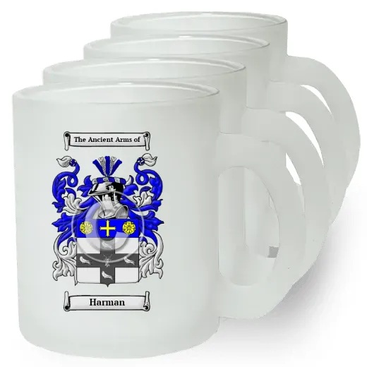 Harman Set of 4 Frosted Glass Mugs