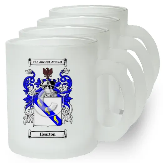 Hearton Set of 4 Frosted Glass Mugs