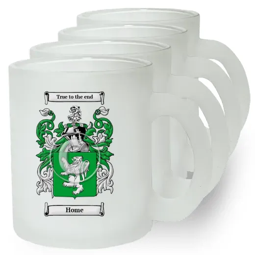 Home Set of 4 Frosted Glass Mugs