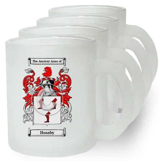 Husaby Set of 4 Frosted Glass Mugs