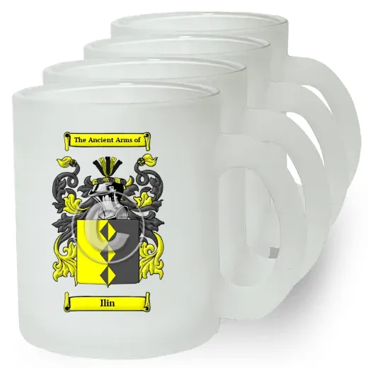 Ilin Set of 4 Frosted Glass Mugs