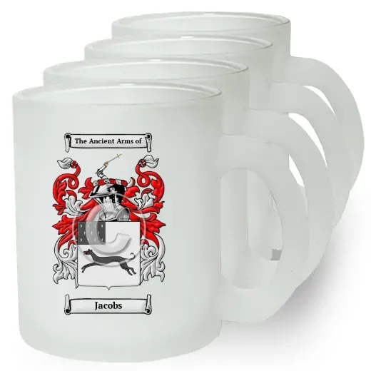 Jacobs Set of 4 Frosted Glass Mugs