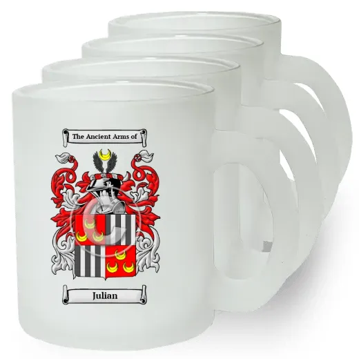 Julian Set of 4 Frosted Glass Mugs