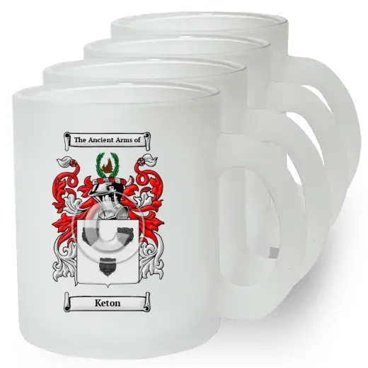Keton Set of 4 Frosted Glass Mugs