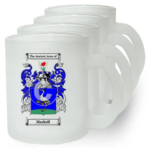 Markolf Set of 4 Frosted Glass Mugs