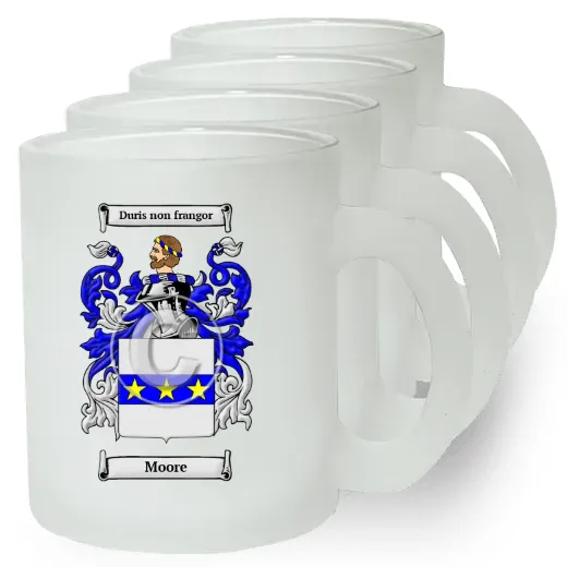 Moore Set of 4 Frosted Glass Mugs