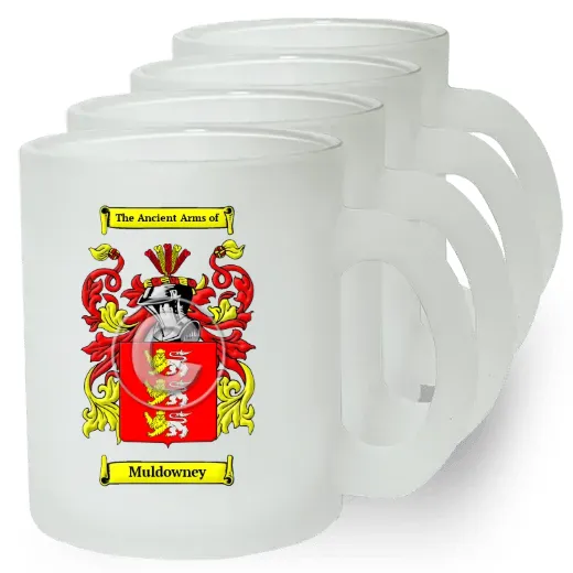 Muldowney Set of 4 Frosted Glass Mugs
