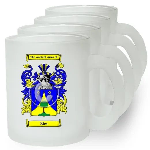 Ries Set of 4 Frosted Glass Mugs