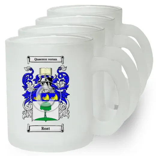 Roat Set of 4 Frosted Glass Mugs