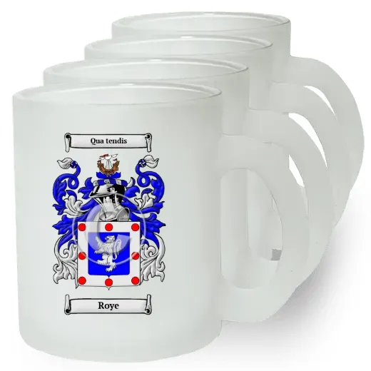 Roye Set of 4 Frosted Glass Mugs