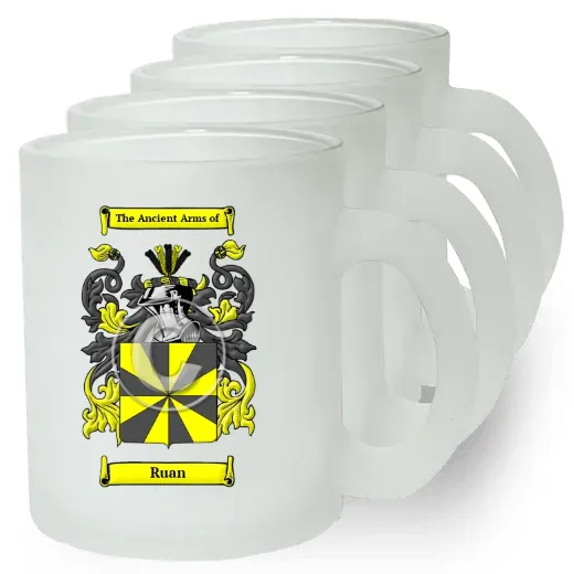 Ruan Set of 4 Frosted Glass Mugs