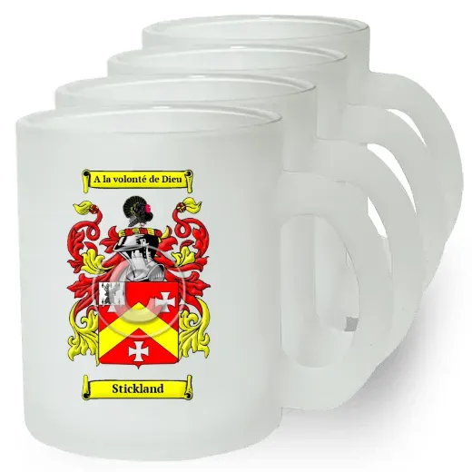 Stickland Set of 4 Frosted Glass Mugs