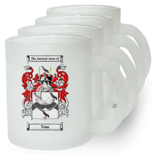 Tom Set of 4 Frosted Glass Mugs