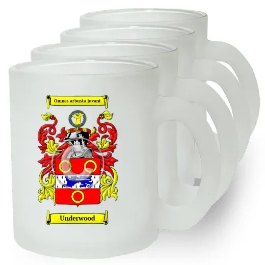 Underwood Set of 4 Frosted Glass Mugs