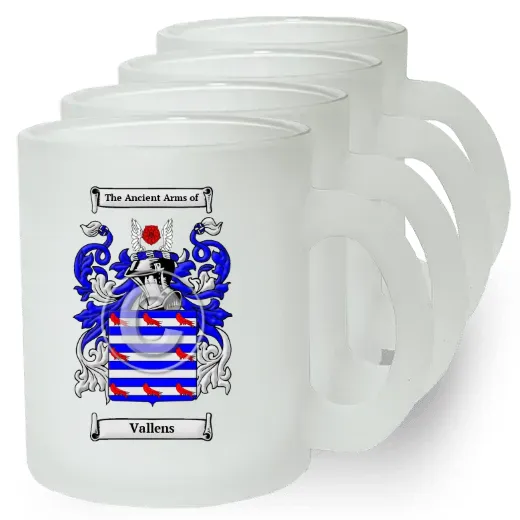 Vallens Set of 4 Frosted Glass Mugs