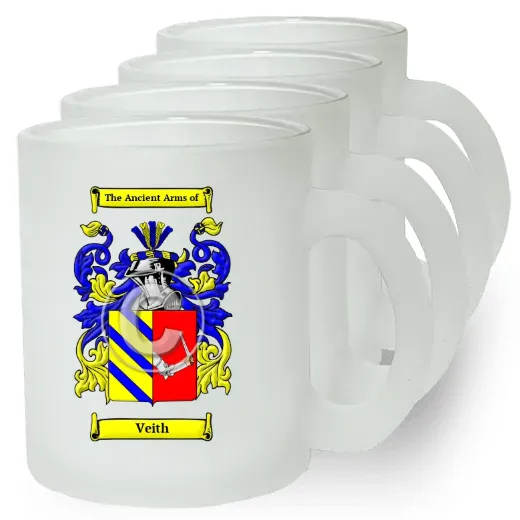 Veith Set of 4 Frosted Glass Mugs