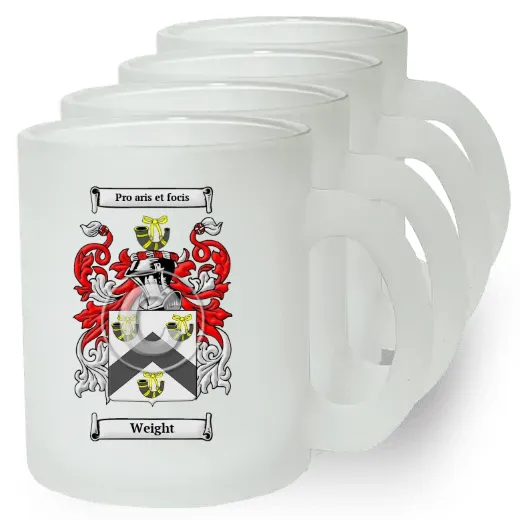 Weight Set of 4 Frosted Glass Mugs