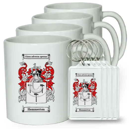Hammerton Set of 4 Coffee Mugs and Keychains