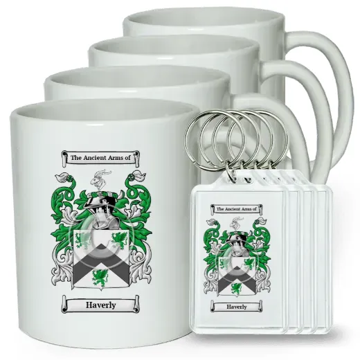 Haverly Set of 4 Coffee Mugs and Keychains