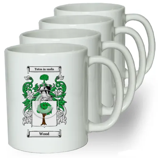 Wood Coffee mugs (set of four)
