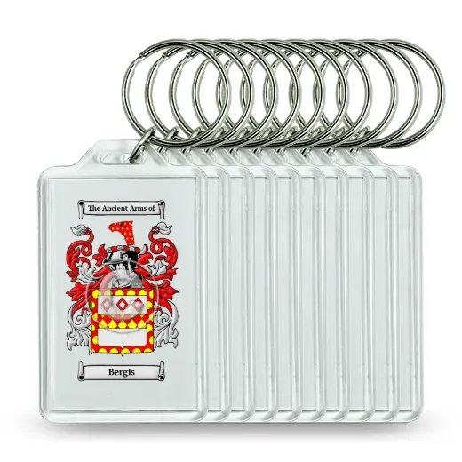 Bergis Set of 10 Keychains