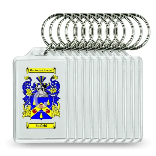 Binfield Set of 10 Keychains