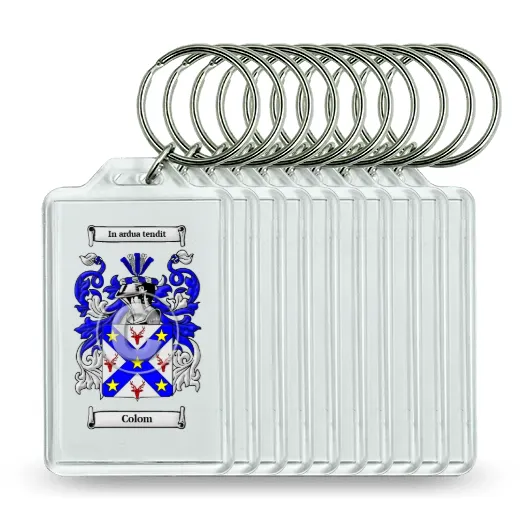 Colom Set of 10 Keychains