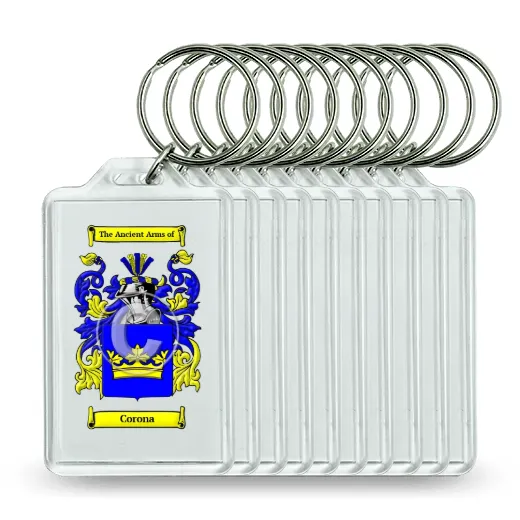 Corona Set of 10 Keychains