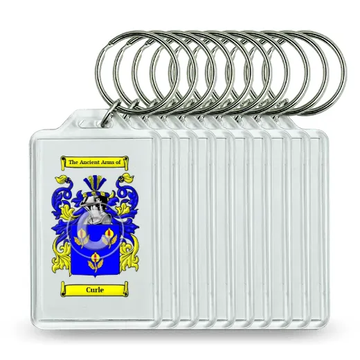 Curle Set of 10 Keychains