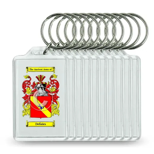 Defaies Set of 10 Keychains