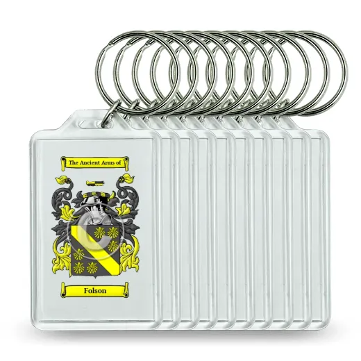 Folson Set of 10 Keychains