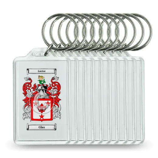 Glas Set of 10 Keychains