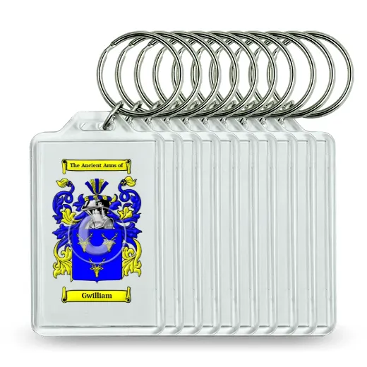 Gwilliam Set of 10 Keychains