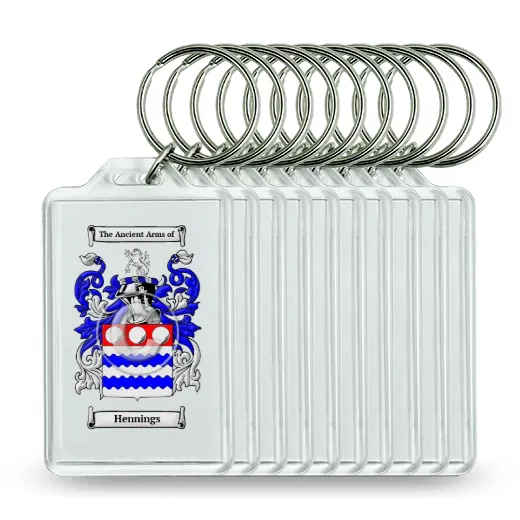 Hennings Set of 10 Keychains