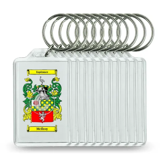 McIlroy Set of 10 Keychains