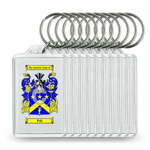 Poli Set of 10 Keychains