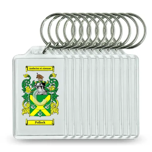 Pollock Set of 10 Keychains